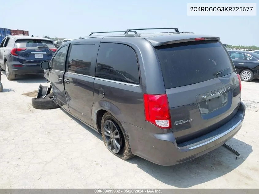 2C4RDGCG3KR725677 2019 Dodge Grand Caravan Sxt