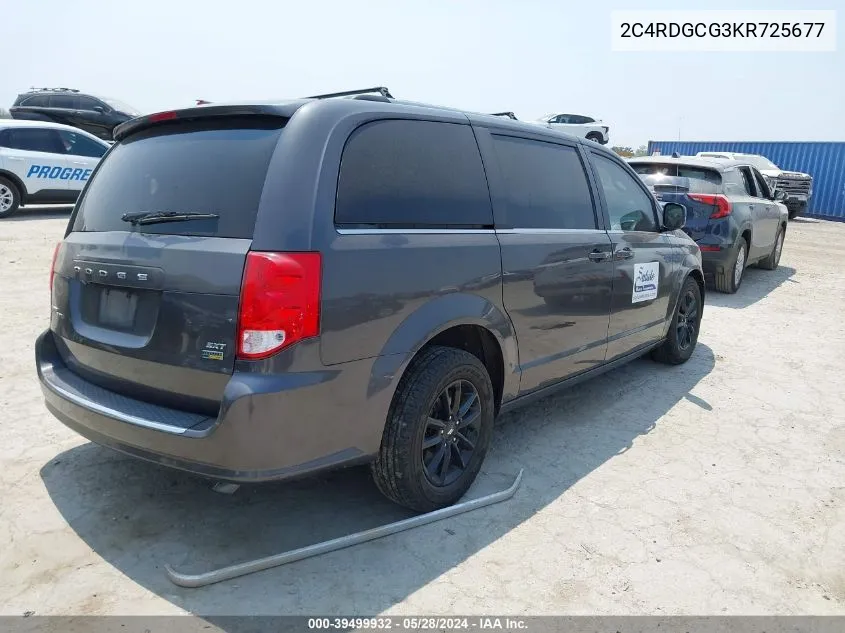 2C4RDGCG3KR725677 2019 Dodge Grand Caravan Sxt