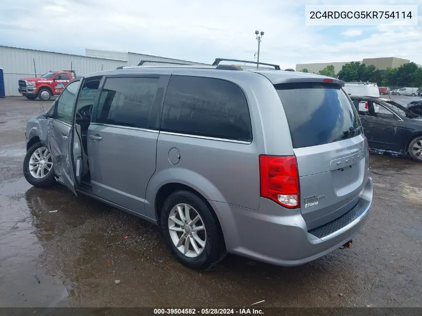 2019 Dodge Grand Caravan Sxt VIN: 2C4RDGCG5KR754114 Lot: 39504582