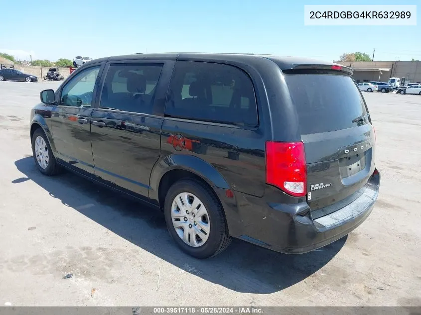 2C4RDGBG4KR632989 2019 Dodge Grand Caravan Se