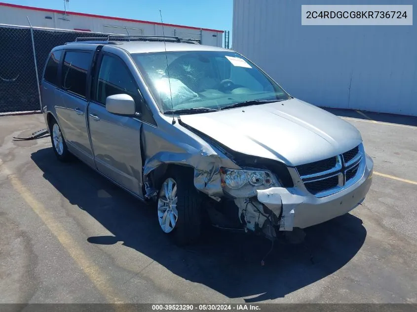 2019 Dodge Grand Caravan Sxt VIN: 2C4RDGCG8KR736724 Lot: 39523290