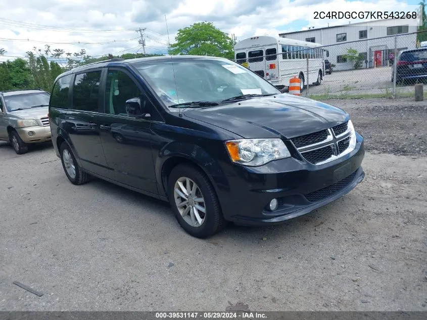 2019 Dodge Grand Caravan Sxt VIN: 2C4RDGCG7KR543268 Lot: 39531147