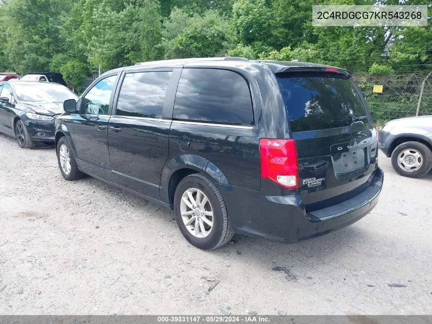 2C4RDGCG7KR543268 2019 Dodge Grand Caravan Sxt