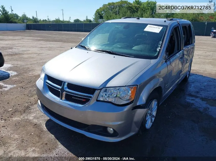 2C4RDGCG7KR712785 2019 Dodge Grand Caravan Sxt