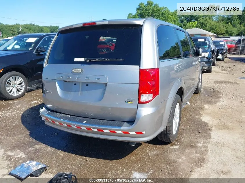 2019 Dodge Grand Caravan Sxt VIN: 2C4RDGCG7KR712785 Lot: 39531570