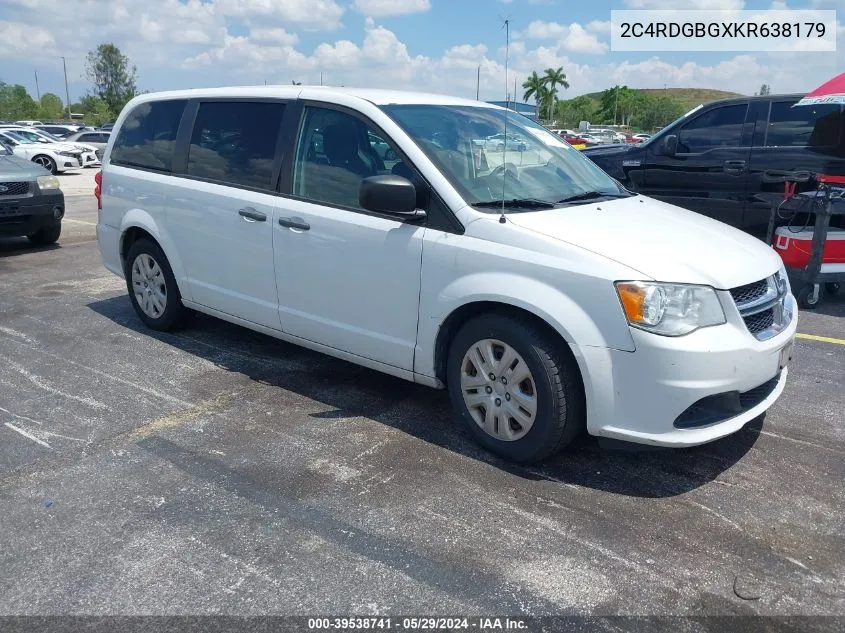 2C4RDGBGXKR638179 2019 Dodge Grand Caravan Se