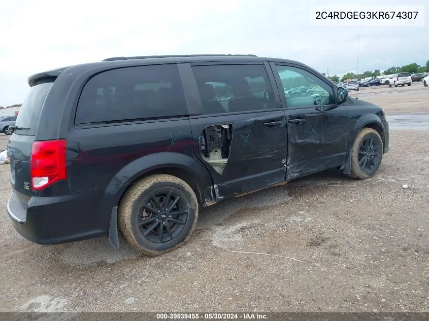 2C4RDGEG3KR674307 2019 Dodge Grand Caravan Gt