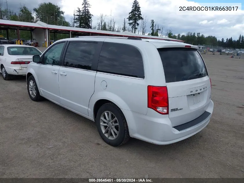 2C4RDGCG1KR663017 2019 Dodge Grand Caravan Sxt