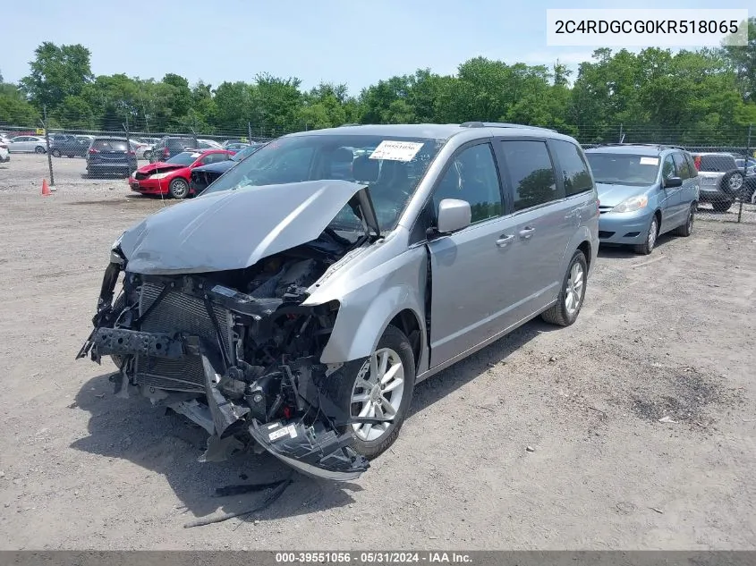 2019 Dodge Grand Caravan Sxt VIN: 2C4RDGCG0KR518065 Lot: 39551056