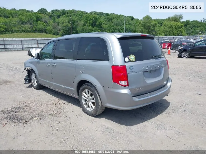 2019 Dodge Grand Caravan Sxt VIN: 2C4RDGCG0KR518065 Lot: 39551056