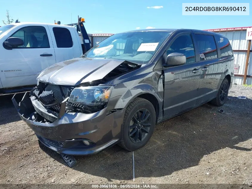 2019 Dodge Grand Caravan Se Plus VIN: 2C4RDGBG8KR690412 Lot: 39561836