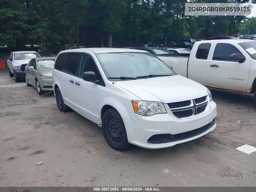 2019 Dodge Grand Caravan Se VIN: 2C4RDGBG8KR559125 Lot: 39572053