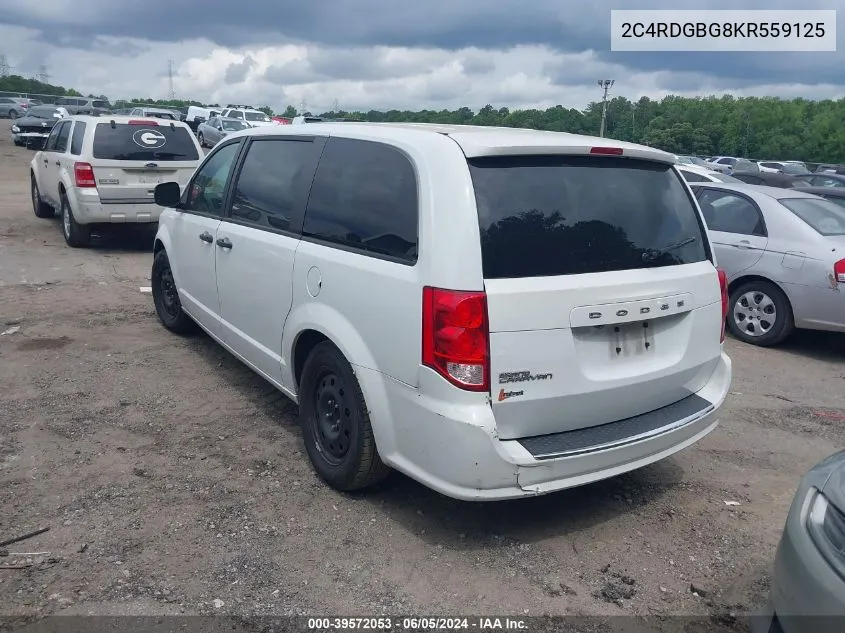 2C4RDGBG8KR559125 2019 Dodge Grand Caravan Se