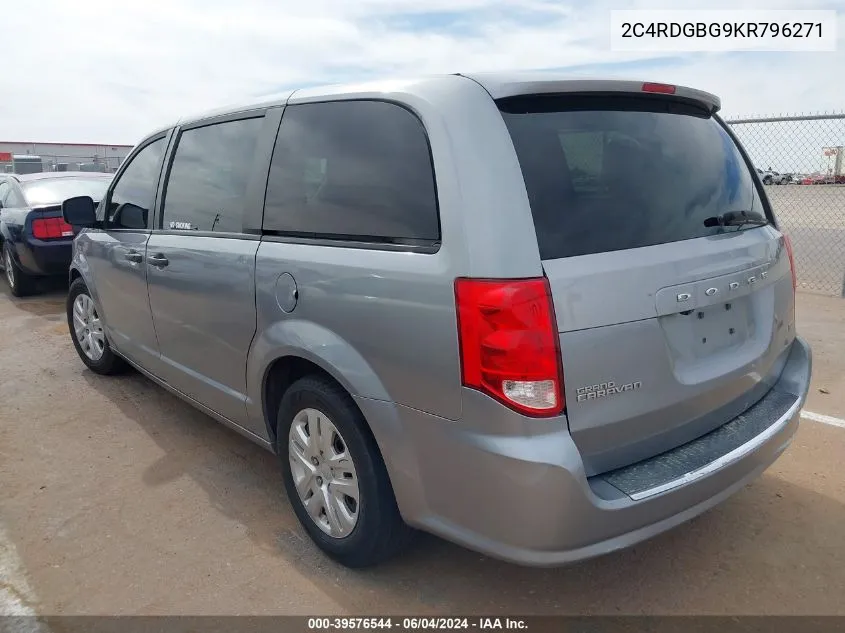 2C4RDGBG9KR796271 2019 Dodge Grand Caravan Se