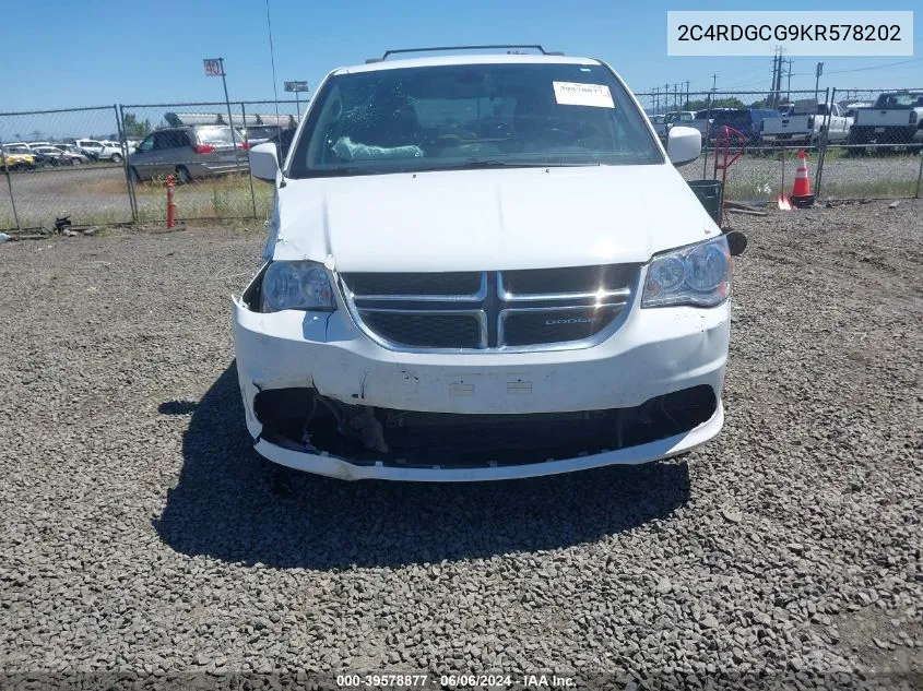 2C4RDGCG9KR578202 2019 Dodge Grand Caravan Sxt