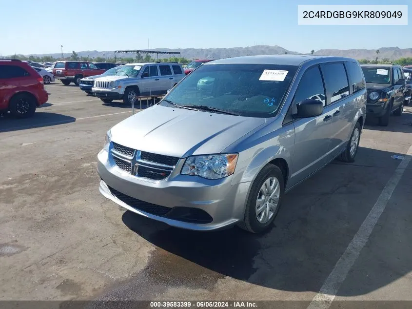 2C4RDGBG9KR809049 2019 Dodge Grand Caravan Se