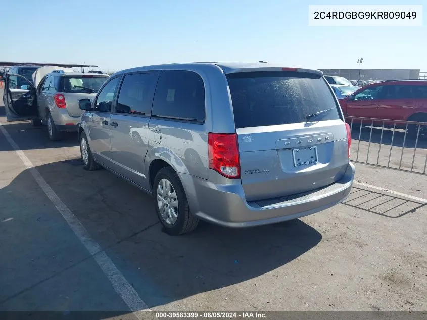 2C4RDGBG9KR809049 2019 Dodge Grand Caravan Se