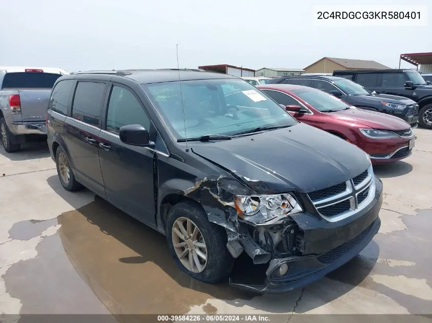 2C4RDGCG3KR580401 2019 Dodge Grand Caravan Sxt