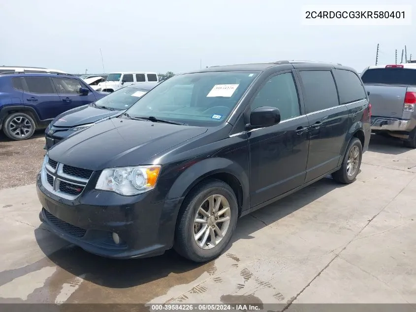 2C4RDGCG3KR580401 2019 Dodge Grand Caravan Sxt