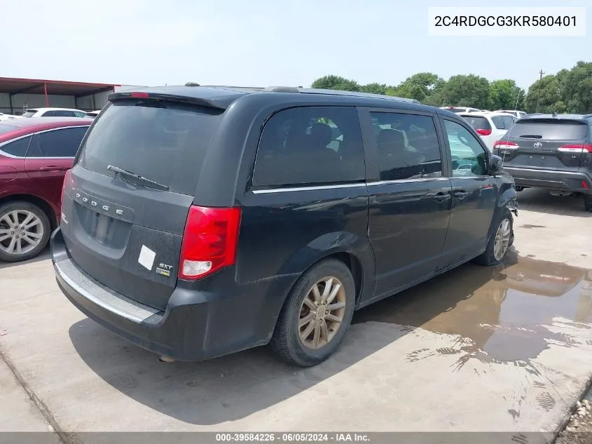 2C4RDGCG3KR580401 2019 Dodge Grand Caravan Sxt