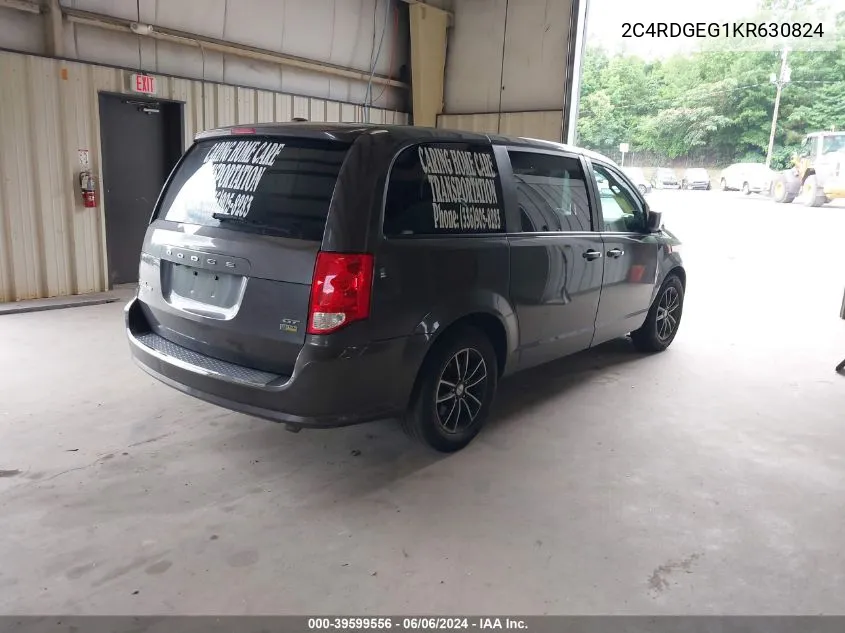 2019 Dodge Grand Caravan Gt VIN: 2C4RDGEG1KR630824 Lot: 39599556