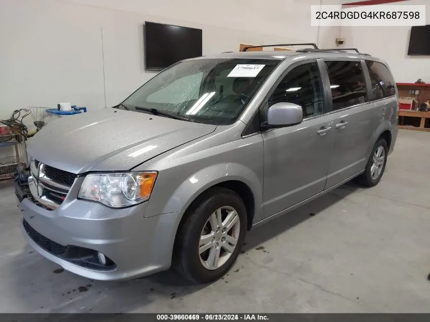 2C4RDGDG4KR687598 2019 Dodge Grand Caravan Crew