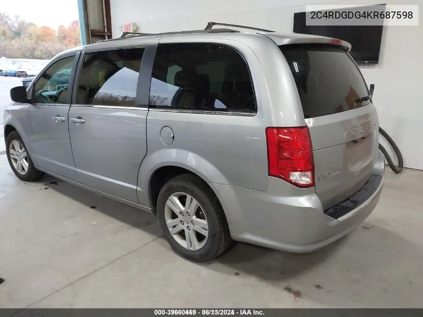 2C4RDGDG4KR687598 2019 Dodge Grand Caravan Crew