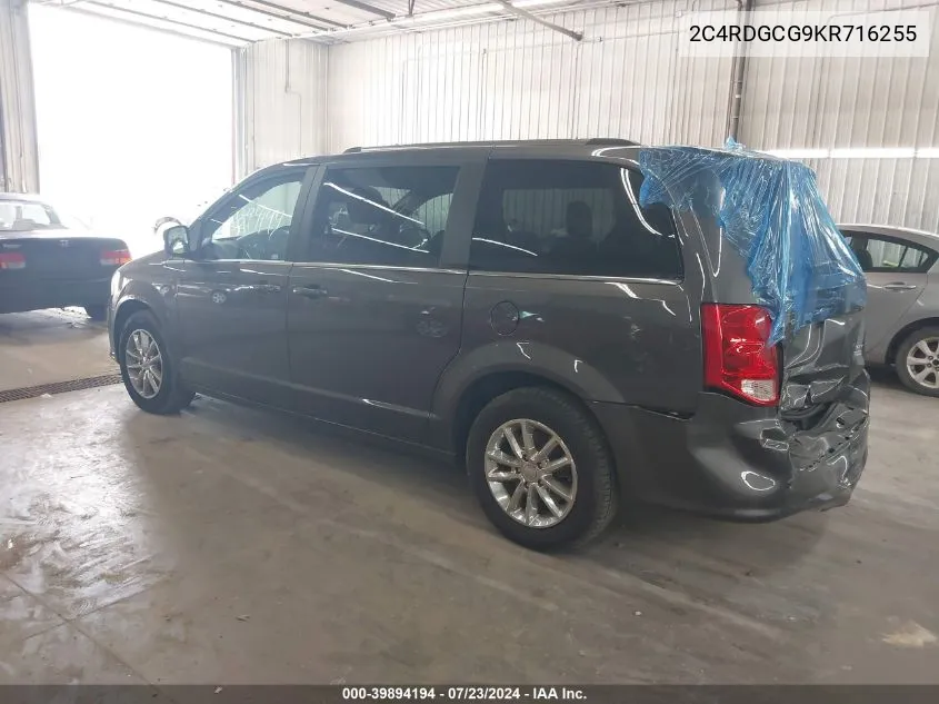 2019 Dodge Grand Caravan Sxt VIN: 2C4RDGCG9KR716255 Lot: 39894194