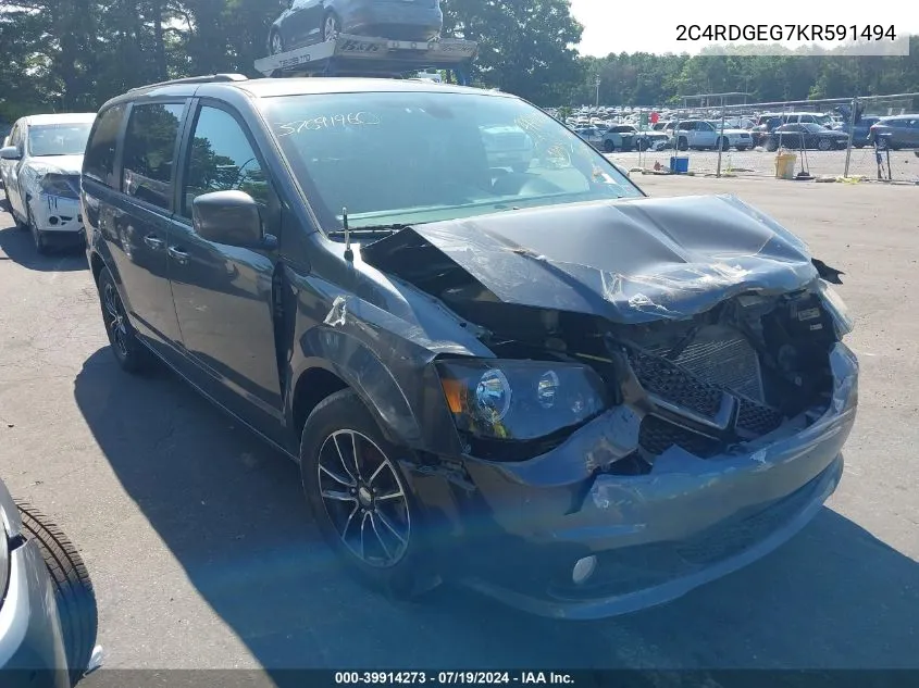 2C4RDGEG7KR591494 2019 Dodge Grand Caravan Gt