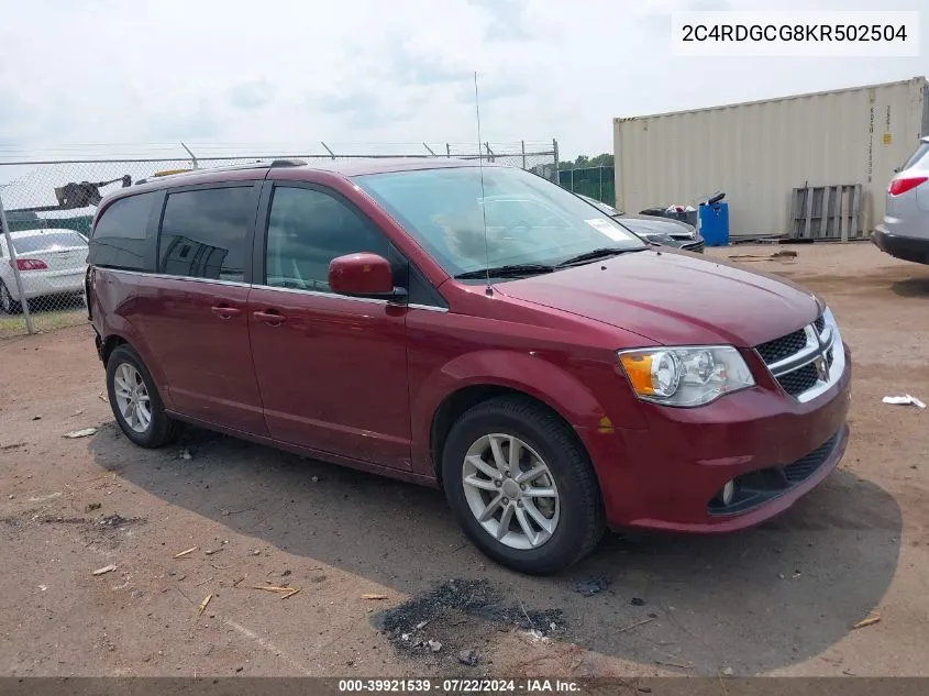 2C4RDGCG8KR502504 2019 Dodge Grand Caravan Sxt