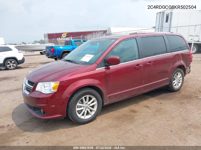 2C4RDGCG8KR502504 2019 Dodge Grand Caravan Sxt