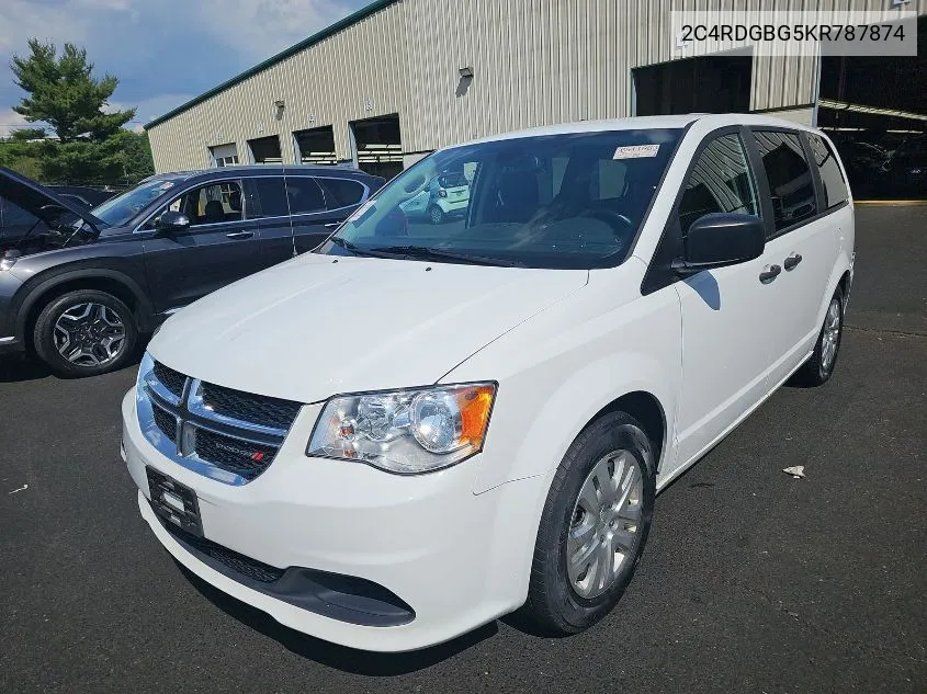 2019 Dodge Grand Caravan Se VIN: 2C4RDGBG5KR787874 Lot: 39951975