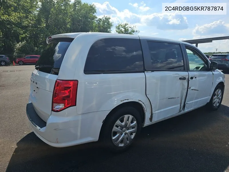 2019 Dodge Grand Caravan Se VIN: 2C4RDGBG5KR787874 Lot: 39951975