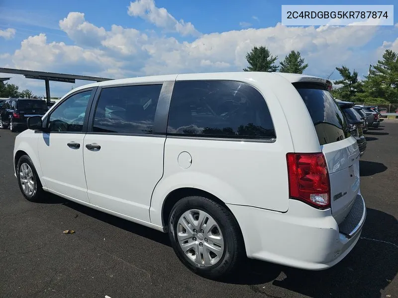 2019 Dodge Grand Caravan Se VIN: 2C4RDGBG5KR787874 Lot: 39951975