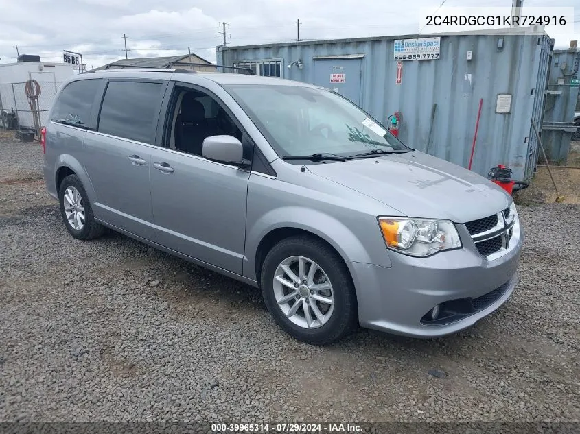 2C4RDGCG1KR724916 2019 Dodge Grand Caravan Sxt