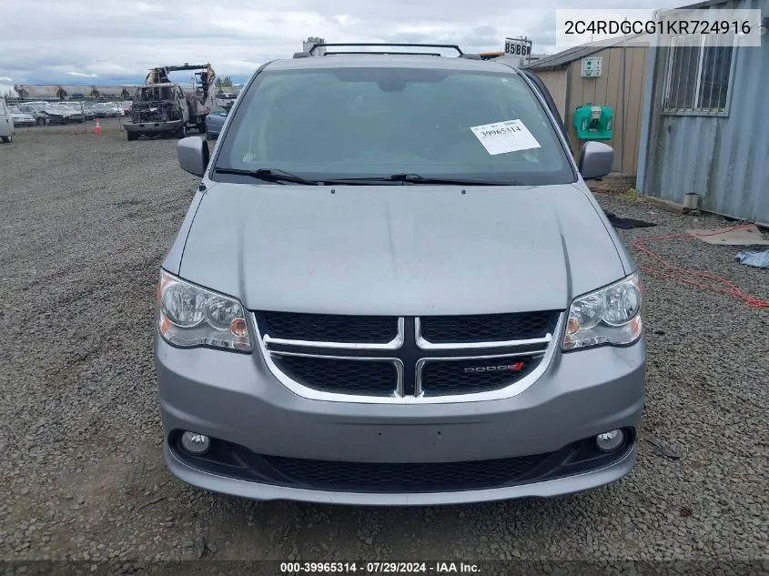 2C4RDGCG1KR724916 2019 Dodge Grand Caravan Sxt