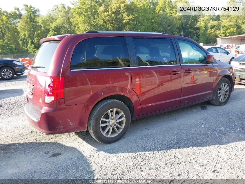 2C4RDGCG7KR754129 2019 Dodge Grand Caravan Sxt