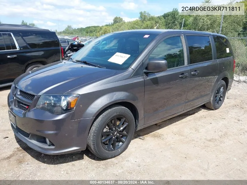 2C4RDGEG3KR711811 2019 Dodge Grand Caravan Gt