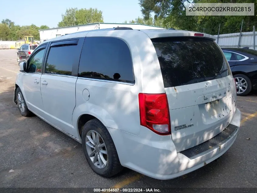 2019 Dodge Grand Caravan Sxt 35Th Anniversary Edition VIN: 2C4RDGCG2KR802815 Lot: 40154507