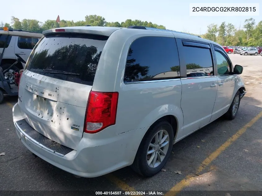 2019 Dodge Grand Caravan Sxt 35Th Anniversary Edition VIN: 2C4RDGCG2KR802815 Lot: 40154507