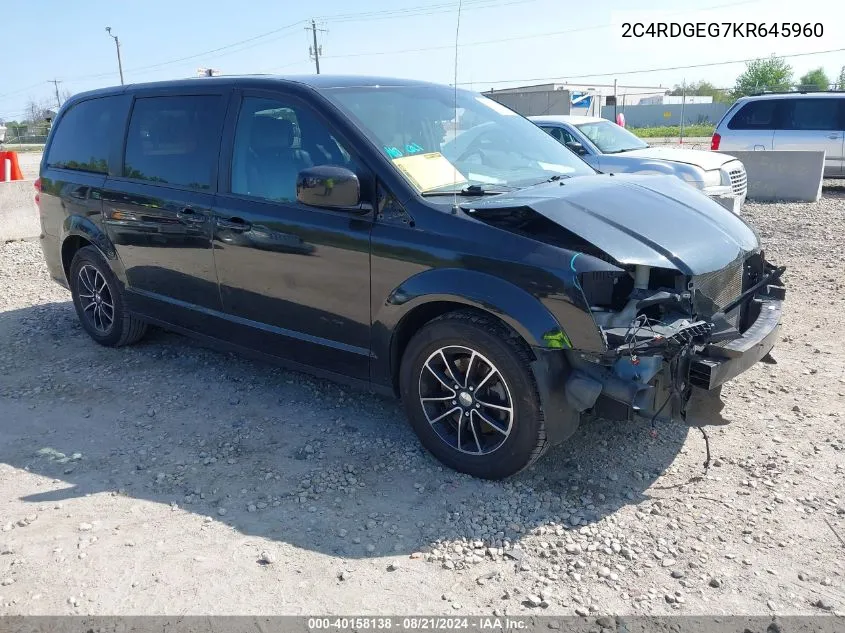 2C4RDGEG7KR645960 2019 Dodge Grand Caravan Gt