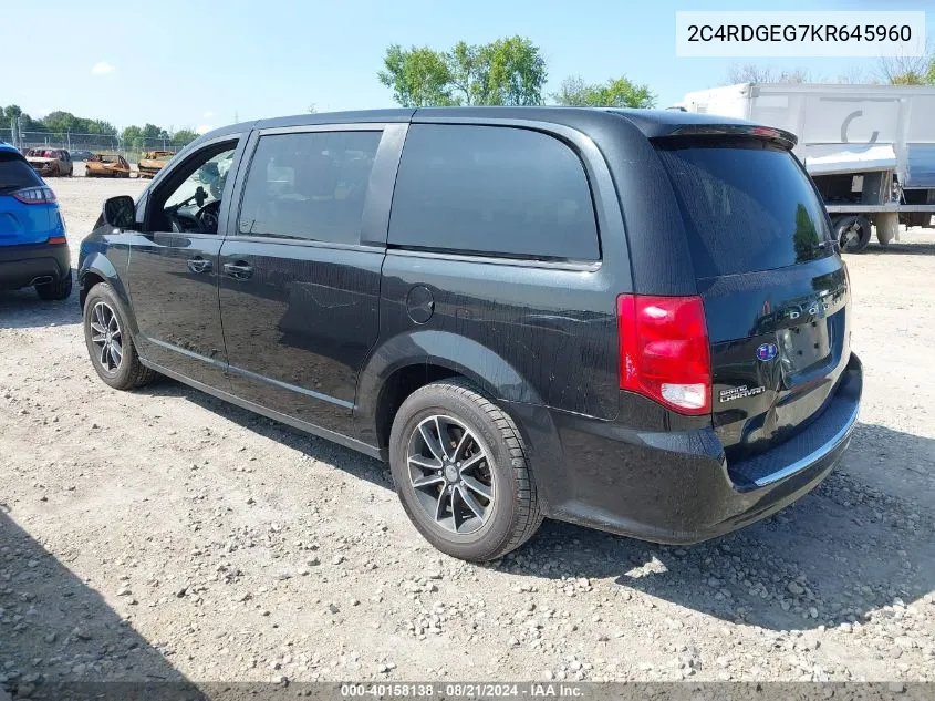 2C4RDGEG7KR645960 2019 Dodge Grand Caravan Gt