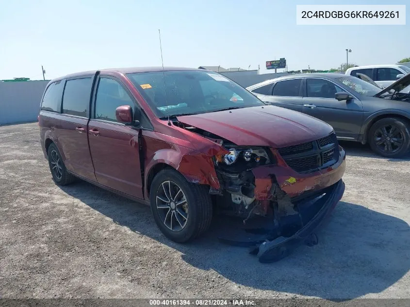 2C4RDGBG6KR649261 2019 Dodge Grand Caravan Se Plus