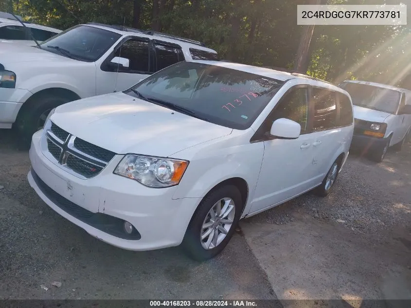 2C4RDGCG7KR773781 2019 Dodge Grand Caravan Sxt