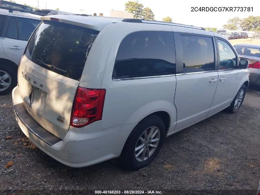 2C4RDGCG7KR773781 2019 Dodge Grand Caravan Sxt