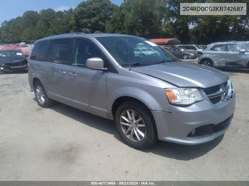 2C4RDGCG3KR742687 2019 Dodge Grand Caravan Sxt