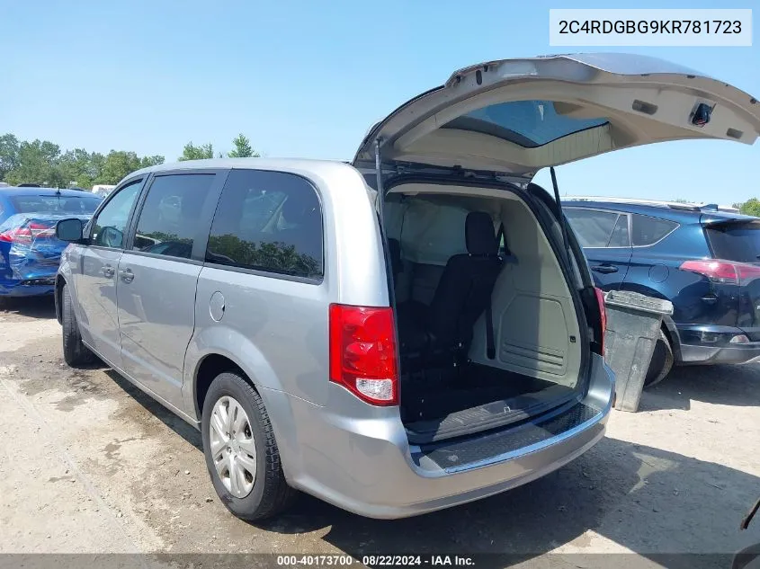 2C4RDGBG9KR781723 2019 Dodge Grand Caravan Se