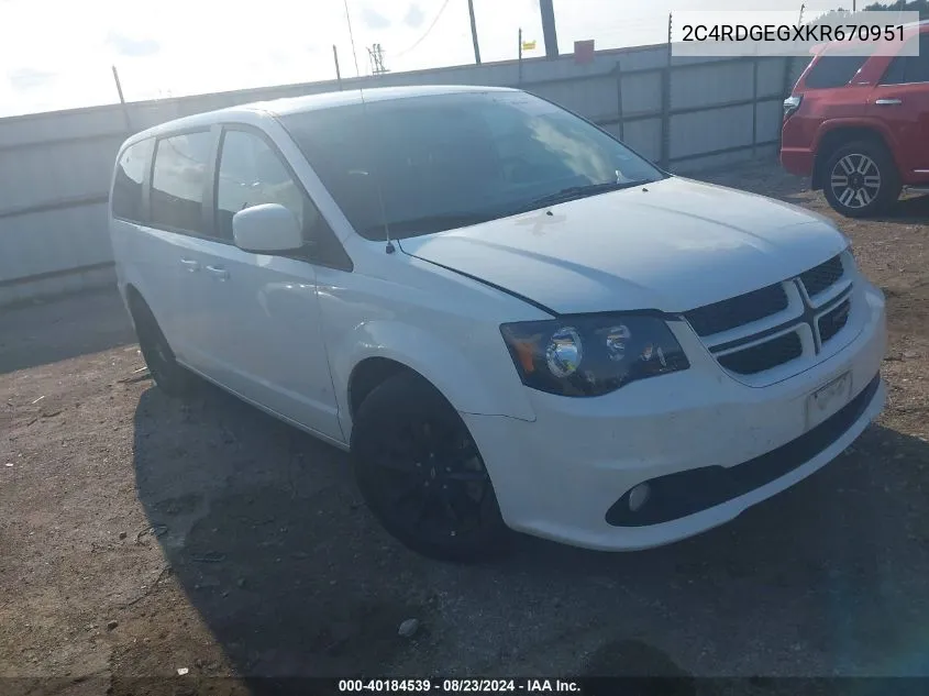 2C4RDGEGXKR670951 2019 Dodge Grand Caravan Gt