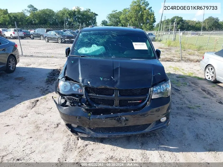 2019 Dodge Grand Caravan Gt VIN: 2C4RDGEG1KR679733 Lot: 40232363