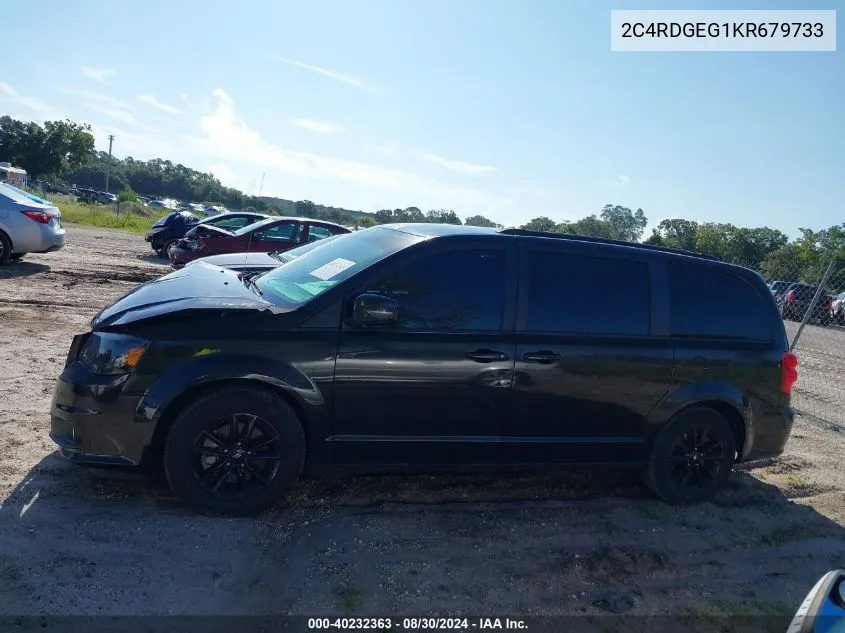 2019 Dodge Grand Caravan Gt VIN: 2C4RDGEG1KR679733 Lot: 40232363